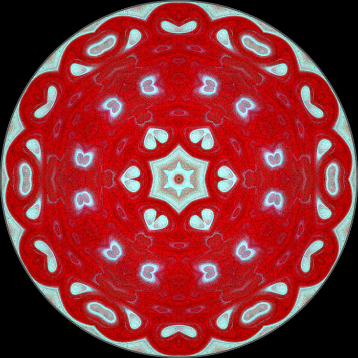Red Mandala Kaleidoscope