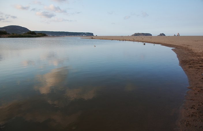 Sky reflected